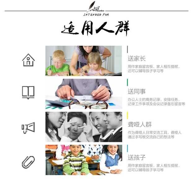 適用人群：送家人、送同事、聾啞人群、送孩子